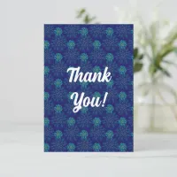 Floral Pattern Flat Thank You Card