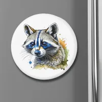 Cute Watercolor Raccoon  Magnet