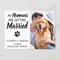 Dog Wedding Photo Save The Date Announcement Postcard