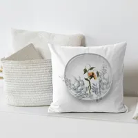 Floral sphere throw pillow 