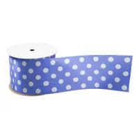 Light Blue White Matching Patterns Dotted  Satin Ribbon