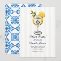 Amore Amalfi Coast Italian Cocktail Bridal Shower Invitation
