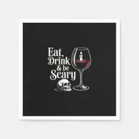 Eat Drink And Be Scary Funny Quote Modern Look Napkins