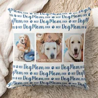 Best Dog Mom Ever Personalized Pet Photo Throw Pillow