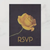 50th Golden Wedding Anniversary Rose RSVP Invitation Postcard