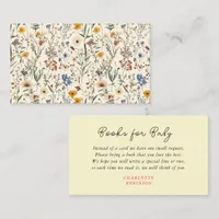 A Little Wildflower Girl Baby Shower Enclosure Card