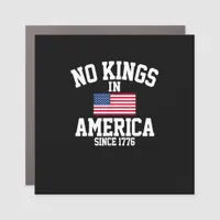 No Kings In America USA Flag Retro Cool Style Car Magnet