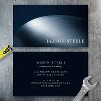 Modern Blue and Steel  Business Card