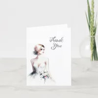 Elegant and Gracious Bridal Shower Thank You Card