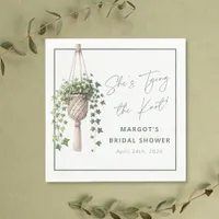 Boho Chic Botanical "Tie the Knot" Bridal Shower Napkins