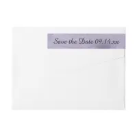 Pale Purple Tinted Daisy Wedding Save the Date Wrap Around Label