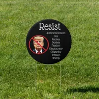 Resist Fist American Flag Democrat Anti Trump Sign