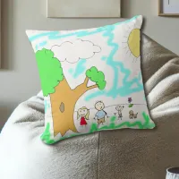 Add your Child's Artwork to this Throw Pillow