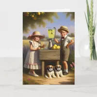 Retro Lemonade Stand Have a Good Summer Card