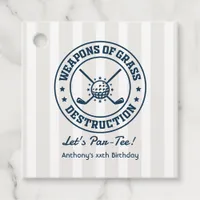 Funny Golf Birthday Party Favor Tags