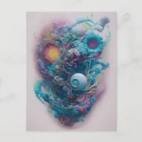 Relax and take a deep breath - Floral AI Art Postcard