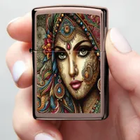 Cultural Elegance Indian Woman Zippo Lighter