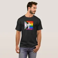 Faith and Pride Belong Huge Progress Pride Flag T-Shirt