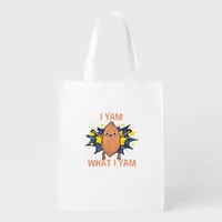 I Yam What I Yam Funny Sweet Potato Thanksgiving S Grocery Bag
