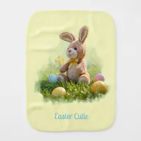 Cute Stuffed Easter Bunny Baby Burp Cloth