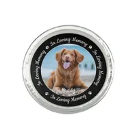 Pet Memorial Pet Loss Personalized Dog Photo Ring