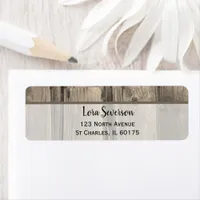 Country Barn Wood Return Address Label