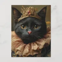 A Royal Black Cat Postcard