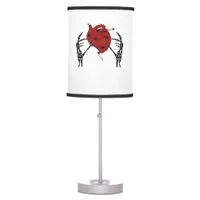 Heart And Hands Skeleton Heart Hands Soft Table Lamp