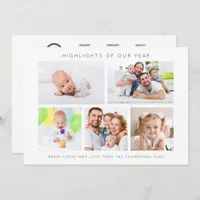 Highlights of Year 5 Photo Calendar 2026 Christmas Holiday Card