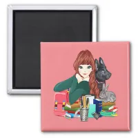 School Study Buddies Furry Friends Magnet, ZKOA Magnet