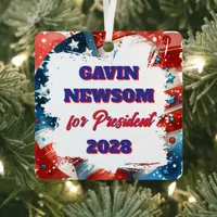 Gavin Newsom for President Political Metal Ornament