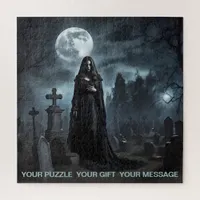 Gothic Dark Graveyard  Jigsaw Puzzle