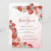 Strawberry Themed Bridal Brunch Party  Invitation