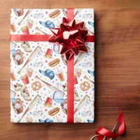 Baseball Pattern Birthday Wrapping Paper