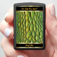 Vibrant snakeskin patterns in sunlight zippo lighter