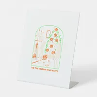 Tis The Season To Be Creepy Halloween Pedestal Sign