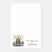 Fun Flower Pots I'd Rather Be Gardening Post-it Notes
