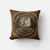 Vintage 50th Anniversary ID195 Throw Pillow