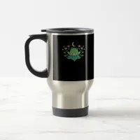 Cottagecore Goblincore Moon Flowers Forest Frog Mu Travel Mug
