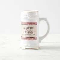 Elegant 37th Alabaster Wedding Anniversary Beer Stein