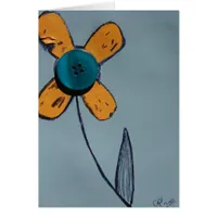 Orange Flower Mixed Media