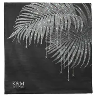 Jewel Palm Leaf Wedding Silver ID830 Cloth Napkin