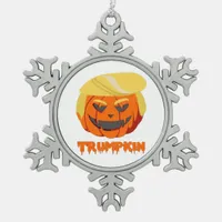 Trumpkin Classic – Basic Autumn Snowflake Pewter Christmas Ornament