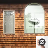 Window Cling -  Oak Tree and Event Name Dates