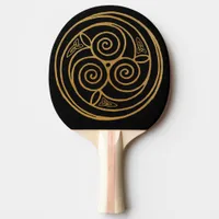 Triple Celtic Knot Swirl Mandala  Ping Pong Paddle