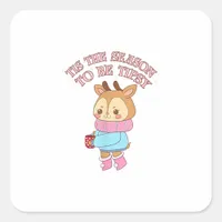 Tis The SeasonTo Tipsy - Drinking Christmas Square Sticker