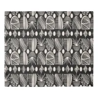 Caribbean Tribal Mudcloth: Black, White, Duvet Cover