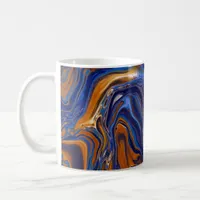 Copper and Blue colored Marble Swirls  Coffee Mug