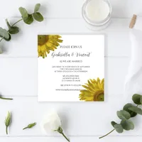 Yellow Sunflower Summer Wedding Invitation