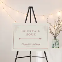 Elegant Cocktail Hour Wedding Reception Sign